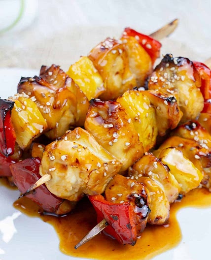 Teriyaki Chicken Skewers With Pineapple