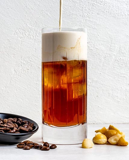 Macadamia foam iced latte