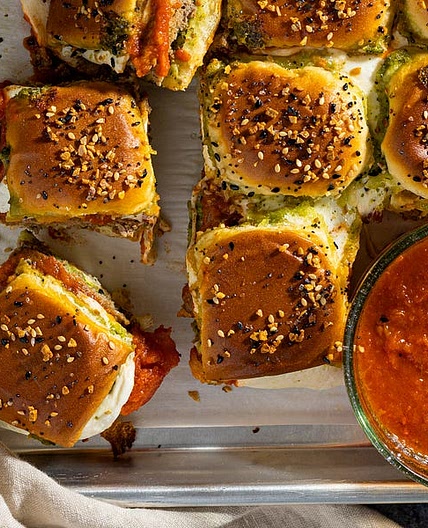 messy meatball sliders