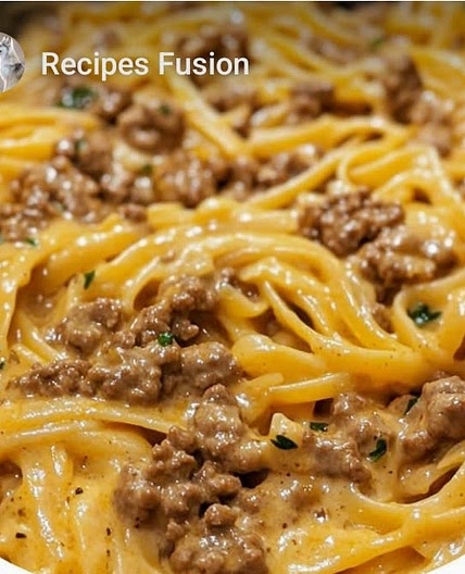 One-Pot Creamy Beef and Garlic Butter Pasta