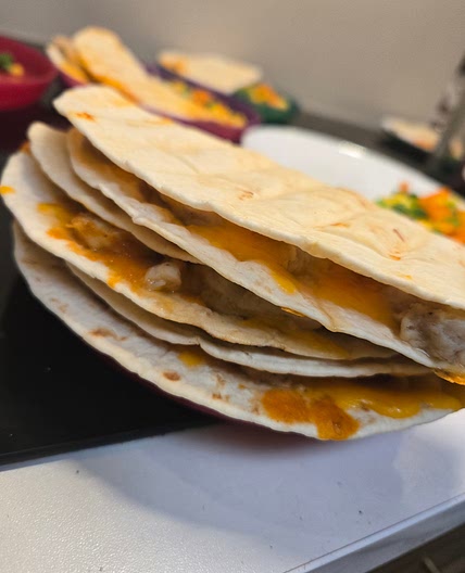 Easy chicken quesadillas