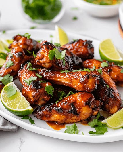 BBQ Pineapple & Jalapeño Glazed Chicken Wings