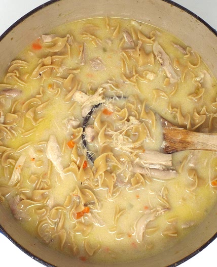 Creamy Chicken and Egg Noodle Soup