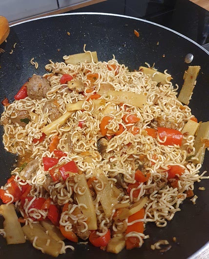 Homemade Asian Meatball Pot Noodles