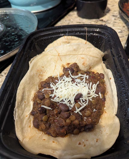 Cheesey Bean & Lentil Tacos