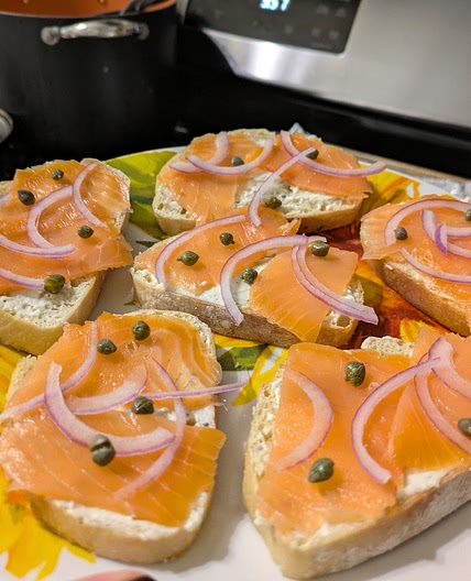 Smoked Salmon Crostinis