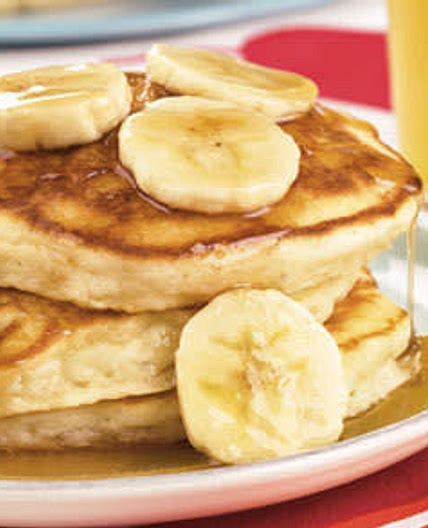 Banana Pancakes with Maple Syrup