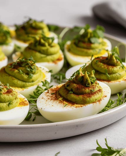 Deviled Eggs with Herb Pesto