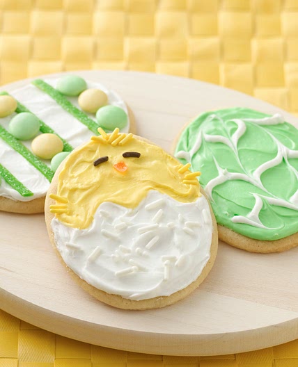 Frosted Easter Egg Cookies
