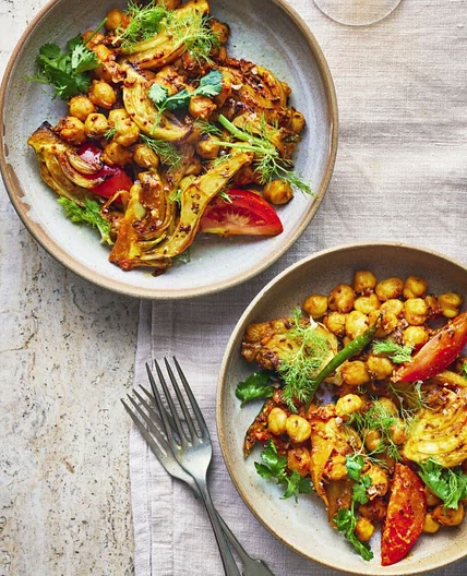 Tangy chickpeas with fresh fennel