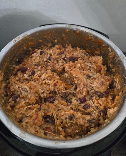 Pressure cooked Tikka masala chicken and rice