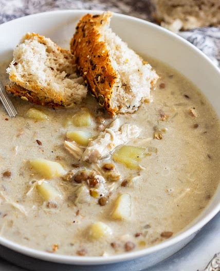 Instant Pot Chicken Lentil Soup Recipe