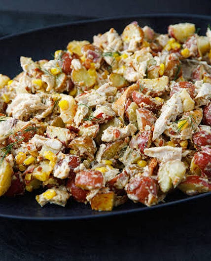 Warm Chicken & Roasted Veggie Bowl