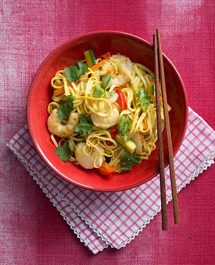 Prawn and noodle stir-fry