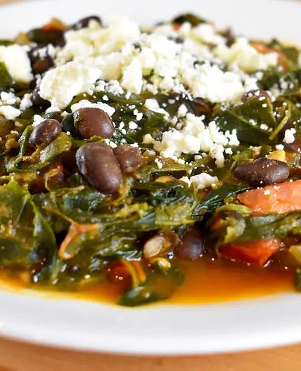 Frijoles y Quelites with Lamb’s Quarters