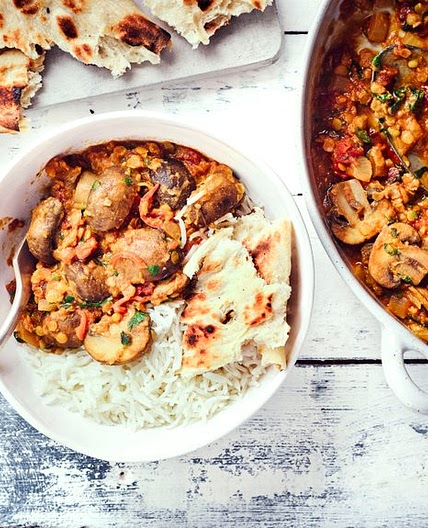 Mushroom dhansak