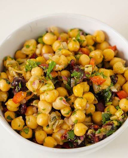 Moroccan spiced chickpea salad