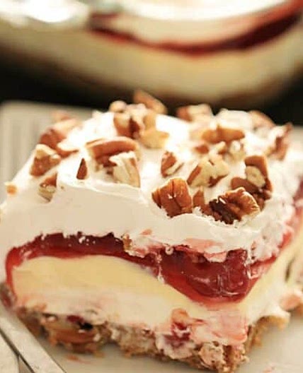 Layered Cherry Cheesecake Lush Dessert Recipe