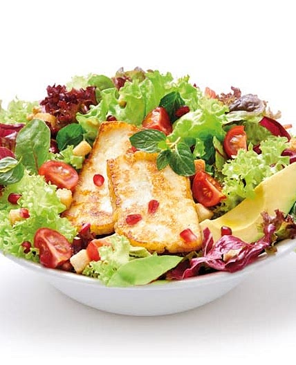Avocado Halloumi Salad