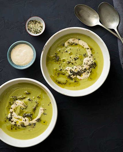 Broccoli soup with sage oil