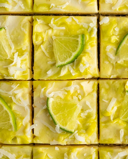 Coconut Lime Snack Cake