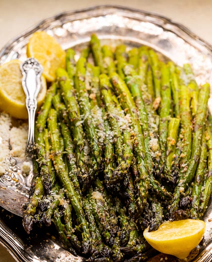 Lemon Garlic Parmesan Asparagus