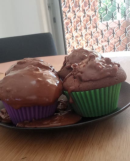 Triple chocolate muffins