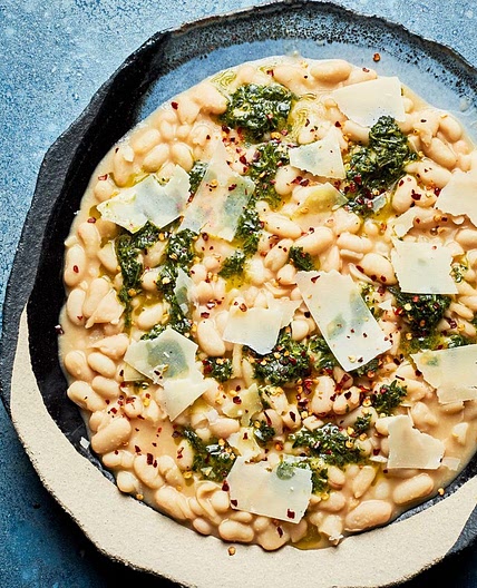 Braised cannellini beans