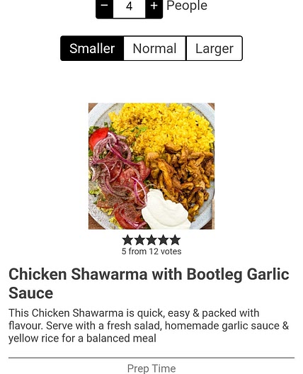 Chicken Shwarma with garlic sauce