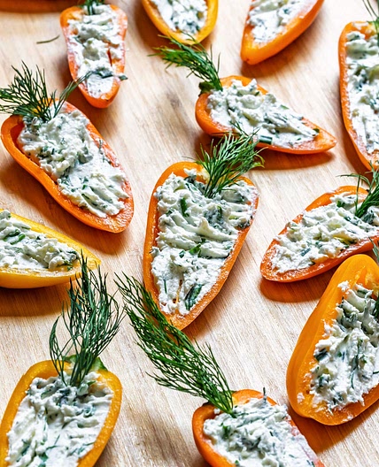 Carrot-Shaped Stuffed Mini Peppers Recipe