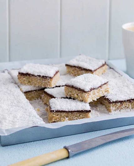 Raw lamington slice