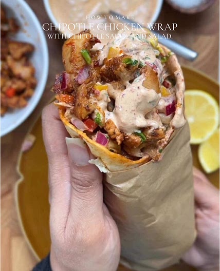 Wrap de poulet aux chipotles facile