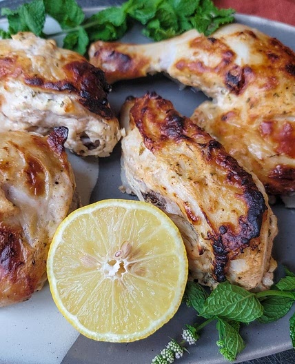 Lemon Garlic Greek Yogurt Marinated Chicken
