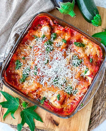 Vegetarian Lasagna with Lima Beans and Feta