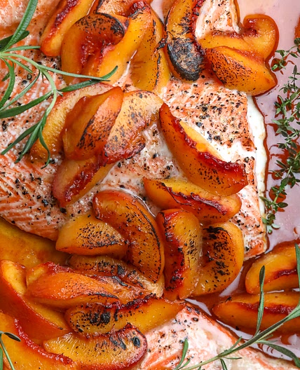 Brown Sugar Peach Salmon