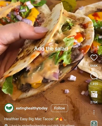 Big mac tacos - eating healthy today recipe