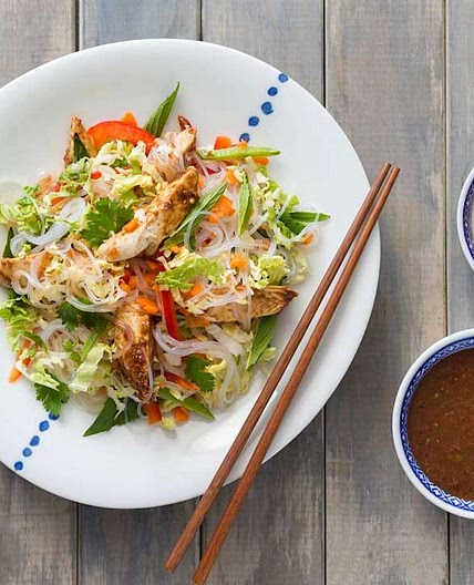 Asian chicken noodle salad