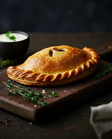 Flaky Chicken & Mushroom Pasties Recipe