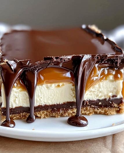 No-Bake Twix Cheesecake