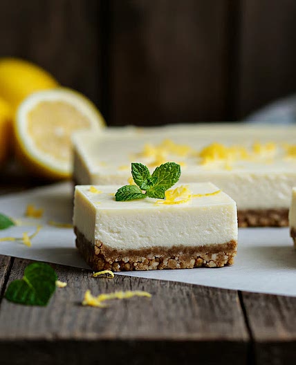 No-Bake Lemon Ricotta Cheesecake Bars Recipe