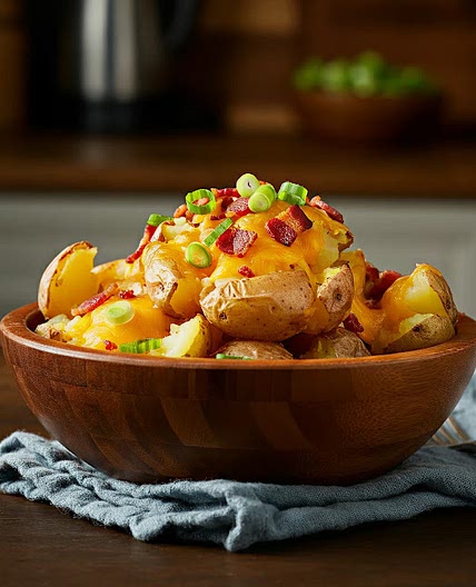 Loaded Smashed Potato Salad - Easy Recipe for Gatherings