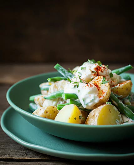Potato Salad with Beans and Yogurt Dressing Recipe