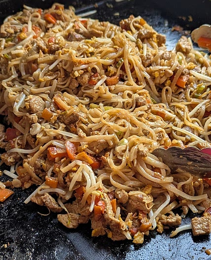 Pad Thaï (style Thai Express) Poêle ou plancha.