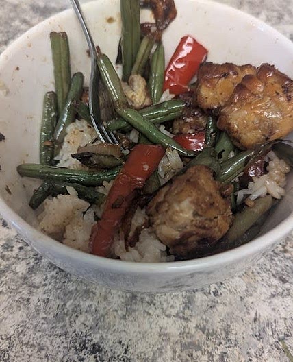 Teriyaki Tempeh  & Green Beans