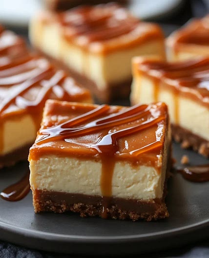 The Best Caramel Cheesecake Bars Recipe
