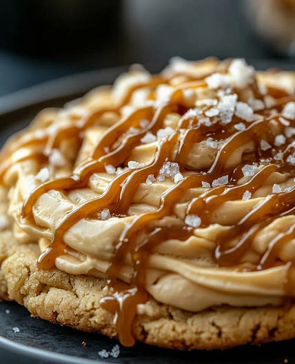 Copycat Crumbl Salted Caramel Cheesecake Cookies