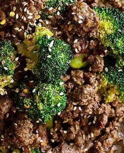 Keto Ground Beef with Broccoli