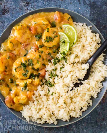One Pan Creamy Coconut Shrimp