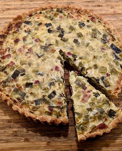French leeks & bacon tart