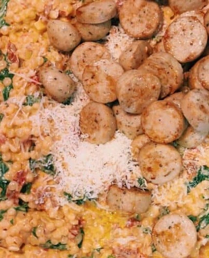 1-Pot Creamy Sausage Couscous